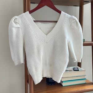 ASTR the Label Puff sleeve cropped sweater